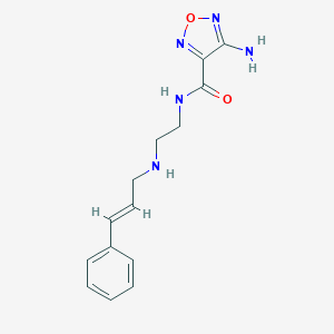 molecular formula C14H17N5O2 B276028 4-amino-N-[2-(cinnamylamino)ethyl]-1,2,5-oxadiazole-3-carboxamide 