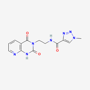 N-(2-(2,4-dioxo-1,2-dihydropyrido[2,3-d]pyrimidin-3(4H)-yl)ethyl)-1-methyl-1H-1,2,3-triazole-4-carboxamide