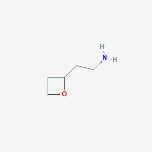 molecular formula C5H11NO B2760288 2-(Oxetan-2-yl)ethan-1-amine CAS No. 1536914-60-9