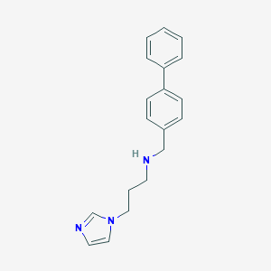 molecular formula C19H21N3 B276029 N-(biphenyl-4-ylmethyl)-3-(1H-imidazol-1-yl)propan-1-amine 