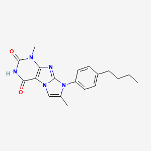 molecular formula C19H21N5O2 B2760290 8-(4-butylphenyl)-1,7-dimethyl-1H-imidazo[2,1-f]purine-2,4(3H,8H)-dione CAS No. 887864-82-6