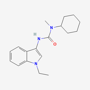 molecular formula C18H25N3O B2760291 1-cyclohexyl-3-(1-ethyl-1H-indol-3-yl)-1-methylurea CAS No. 941968-81-6