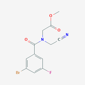 Methyl 2-[(3-bromo-5-fluorobenzoyl)-(cyanomethyl)amino]acetate
