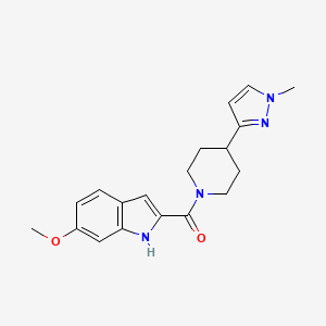 (6-methoxy-1H-indol-2-yl)(4-(1-methyl-1H-pyrazol-3-yl)piperidin-1-yl)methanone