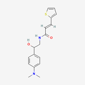 molecular formula C17H20N2O2S B2760311 (E)-N-(2-(4-(二甲基氨基)苯基)-2-羟乙基)-3-(噻吩-2-基)丙烯酰胺 CAS No. 1421588-82-0