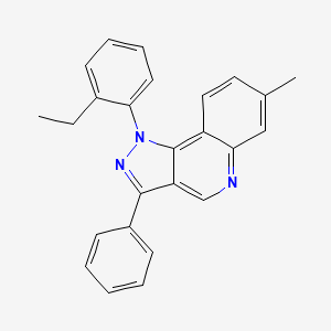 molecular formula C25H21N3 B2760320 1-(2-乙基苯基)-7-甲基-3-苯基-1H-吡唑并[4,3-c]喹啉 CAS No. 901247-93-6
