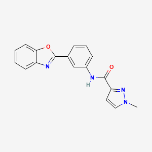 N-(3-(benzo[d]oxazol-2-yl)phenyl)-1-methyl-1H-pyrazole-3-carboxamide