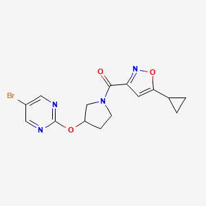 5-Bromo-2-{[1-(5-cyclopropyl-1,2-oxazole-3-carbonyl)pyrrolidin-3-yl]oxy}pyrimidine
