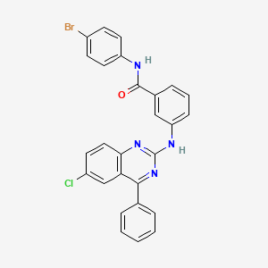 N-(4-bromophenyl)-3-[(6-chloro-4-phenylquinazolin-2-yl)amino]benzamide