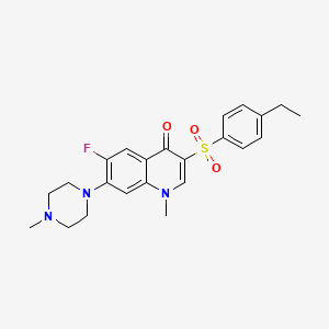 molecular formula C23H26FN3O3S B2760379 3-((4-ethylphenyl)sulfonyl)-6-fluoro-1-methyl-7-(4-methylpiperazin-1-yl)quinolin-4(1H)-one CAS No. 892768-85-3