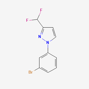 molecular formula C10H7BrF2N2 B2760388 1-(3-Bromophenyl)-3-(difluoromethyl)pyrazole CAS No. 2248314-50-1