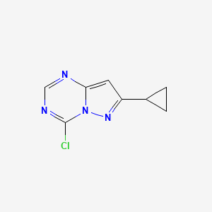 molecular formula C8H7ClN4 B2760397 4-Chloro-7-cyclopropylpyrazolo[1,5-a][1,3,5]triazine CAS No. 2305254-82-2
