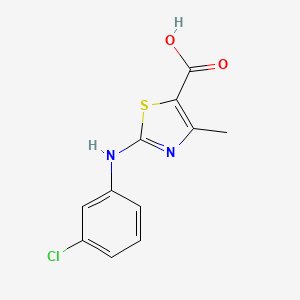molecular formula C11H9ClN2O2S B2760398 2-((3-Chlorophenyl)amino)-4-methyl-1,3-thiazole-5-carboxylic acid CAS No. 436094-66-5