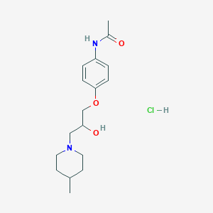 N-(4-(2-hydroxy-3-(4-methylpiperidin-1-yl)propoxy)phenyl)acetamide hydrochloride