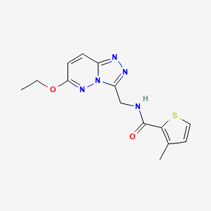molecular formula C14H15N5O2S B2760407 N-((6-ethoxy-[1,2,4]triazolo[4,3-b]pyridazin-3-yl)methyl)-3-methylthiophene-2-carboxamide CAS No. 2034418-38-5