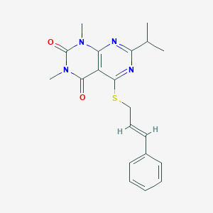 5-(cinnamylthio)-7-isopropyl-1,3-dimethylpyrimido[4,5-d]pyrimidine-2,4(1H,3H)-dione