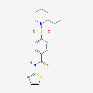 4-((2-ethylpiperidin-1-yl)sulfonyl)-N-(thiazol-2-yl)benzamide