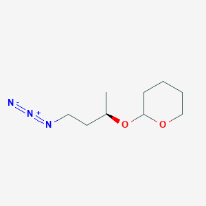 molecular formula C9H17N3O2 B2760420 2-[(2R)-4-叠氮丁-2-基]氧杂环己烷 CAS No. 1807940-31-3