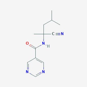 N-(2-Cyano-4-methylpentan-2-yl)pyrimidine-5-carboxamide