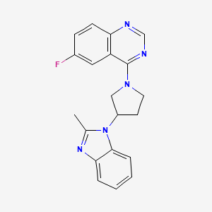 6-fluoro-4-[3-(2-methyl-1H-1,3-benzodiazol-1-yl)pyrrolidin-1-yl]quinazoline