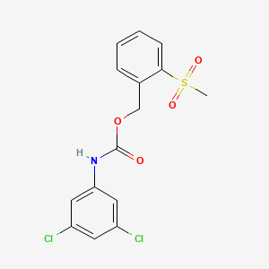 molecular formula C15H13Cl2NO4S B2760442 2-(methylsulfonyl)benzyl N-(3,5-dichlorophenyl)carbamate CAS No. 338968-13-1