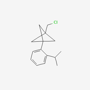 molecular formula C15H19Cl B2760445 1-(Chloromethyl)-3-(2-propan-2-ylphenyl)bicyclo[1.1.1]pentane CAS No. 2287300-39-2