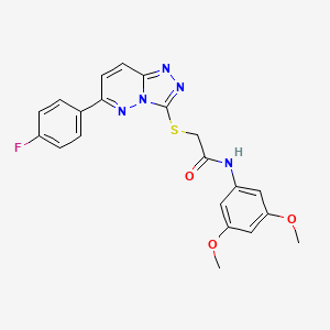 molecular formula C21H18FN5O3S B2760450 N-(3,5-dimethoxyphenyl)-2-((6-(4-fluorophenyl)-[1,2,4]triazolo[4,3-b]pyridazin-3-yl)thio)acetamide CAS No. 894059-82-6