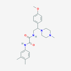 N1-(3,4-dimethylphenyl)-N2-(2-(4-methoxyphenyl)-2-(4-methylpiperazin-1-yl)ethyl)oxalamide
