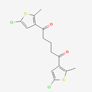 molecular formula C15H14Cl2O2S2 B2760455 1,5-双(5-氯-2-甲基硫代噻吩-3-基)戊二酮 CAS No. 219537-95-8