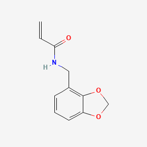 molecular formula C11H11NO3 B2760458 N-(1,3-苯并二氧杂环[4.4.0]癸-4-基甲基)丙-2-烯酰胺 CAS No. 1247754-64-8