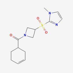 cyclohex-3-en-1-yl(3-((1-methyl-1H-imidazol-2-yl)sulfonyl)azetidin-1-yl)methanone