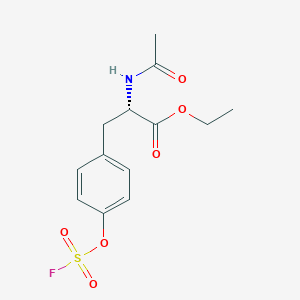 molecular formula C13H16FNO6S B2760474 Ethyl (2S)-2-acetamido-3-(4-fluorosulfonyloxyphenyl)propanoate CAS No. 2411180-80-6