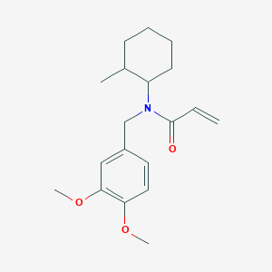 N-[(3,4-dimethoxyphenyl)methyl]-N-(2-methylcyclohexyl)prop-2-enamide