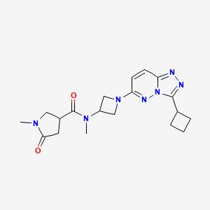 N-(1-{3-cyclobutyl-[1,2,4]triazolo[4,3-b]pyridazin-6-yl}azetidin-3-yl)-N,1-dimethyl-5-oxopyrrolidine-3-carboxamide