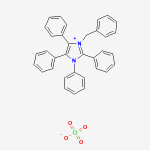 1-Benzyl-2,3,4,5-tetraphenyl-1H-imidazol-3-ium perchlorate