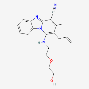 1-{[2-(2-Hydroxyethoxy)ethyl]amino}-3-methyl-2-(prop-2-en-1-yl)pyrido[1,2-a]benzimidazole-4-carbonitrile