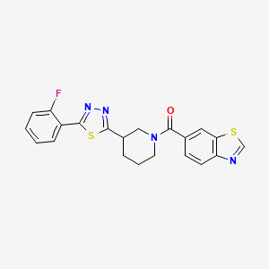 Benzo[d]thiazol-6-yl(3-(5-(2-fluorophenyl)-1,3,4-thiadiazol-2-yl)piperidin-1-yl)methanone
