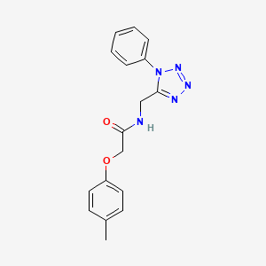 molecular formula C17H17N5O2 B2760497 N-((1-phenyl-1H-tetrazol-5-yl)methyl)-2-(p-tolyloxy)acetamide CAS No. 921166-66-7