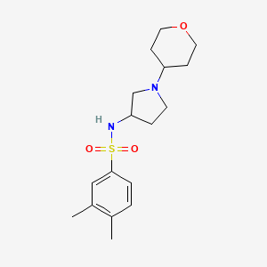 3,4-Dimethyl-N-[1-(oxan-4-yl)pyrrolidin-3-yl]benzenesulfonamide