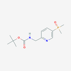 molecular formula C13H21N2O3P B2760515 叔丁基-N-[(5-二甲基磷酰基吡啶-2-基)甲基]甲酸酯 CAS No. 2551117-48-5