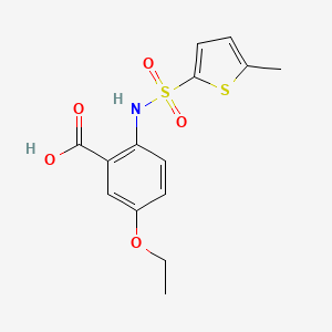 5-Ethoxy-2-[(5-methylthiophen-2-yl)sulfonylamino]benzoic acid