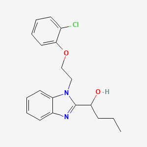 molecular formula C19H21ClN2O2 B2760526 1-{1-[2-(2-氯苯氧基)乙基]苯并咪唑-2-基}丁醇 CAS No. 942864-60-0