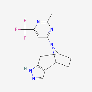 11-[2-Methyl-6-(trifluoromethyl)pyrimidin-4-yl]-4,5,11-triazatricyclo[6.2.1.02,6]undeca-2(6),3-diene