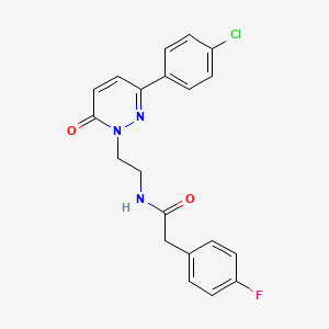 N-(2-(3-(4-chlorophenyl)-6-oxopyridazin-1(6H)-yl)ethyl)-2-(4-fluorophenyl)acetamide