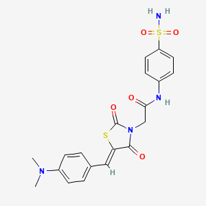 (Z)-2-(5-(4-(dimethylamino)benzylidene)-2,4-dioxothiazolidin-3-yl)-N-(4-sulfamoylphenyl)acetamide