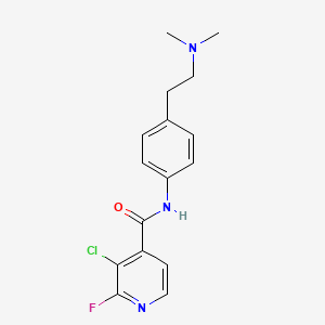 molecular formula C16H17ClFN3O B2760535 3-chloro-N-{4-[2-(dimethylamino)ethyl]phenyl}-2-fluoropyridine-4-carboxamide CAS No. 2094466-22-3