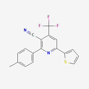 2-(4-Methylphenyl)-6-(2-thienyl)-4-(trifluoromethyl)nicotinonitrile