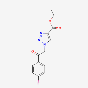 ethyl 1-[2-(4-fluorophenyl)-2-oxoethyl]-1H-1,2,3-triazole-4-carboxylate