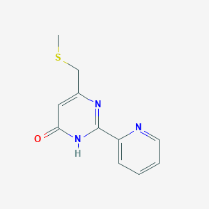 6-[(methylsulfanyl)methyl]-2-(pyridin-2-yl)pyrimidin-4-ol