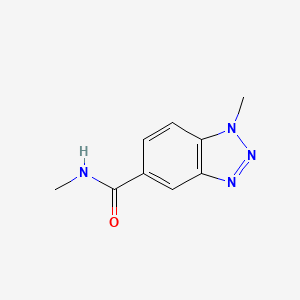 molecular formula C9H10N4O B2760553 N,1-dimethyl-1H-1,2,3-benzotriazole-5-carboxamide CAS No. 722470-24-8